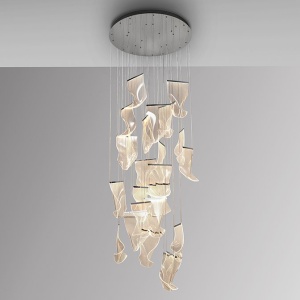 Lustra LED casa scarii design ultra-moderna Velos crom 48723 universul-luminii.ro