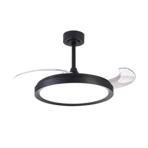 Lustra LED CCT cu ventilator si telecomanda MISTRAL negru MA-8828