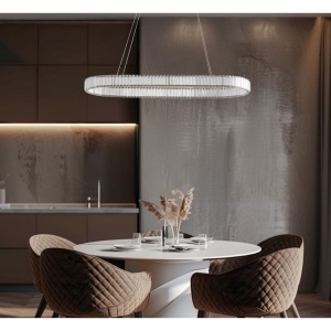 Lustra LED CCT suspendata cu telecomanda SPARKING crom - Img 5