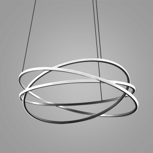 Lustra LED circulara design modern ATIA 100cm alb sau negru