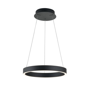 Lustra LED circulara iluminat sus si jos KOLK negru 40cm