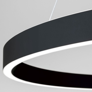 Lustra LED circulara iluminat sus si jos KOLK negru 80cm - Img 5