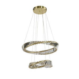 Lustra LED cristal design lux circular Tier 2 147553 universul-luminii.ro