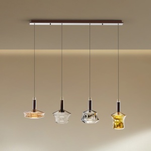 Lustra LED cu 4 pendule design decorativ Scarlet 4L color - Img 1