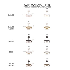 Lustra LED cu ventilator si telecomanda COIN S nuc/negru - Img 6