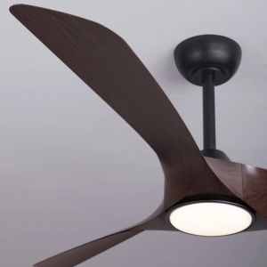 Lustra LED cu Ventilator si telecomanda FARGO D-132cm negru/ nuc - Img 6
