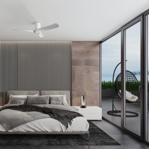 Lustra LED cu Ventilator si telecomanda NEMO G alb - Img 3