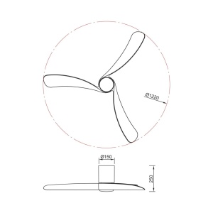 Lustra LED cu ventilator si telecomanda NEMO II M alb/lemn - Img 7