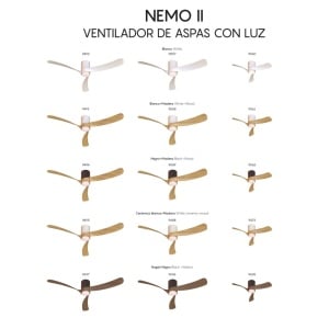 Lustra LED cu ventilator si telecomanda NEMO M ceramica/lemn - Img 5