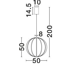 Lustra LED decorativa BREA D-50cm - Img 8