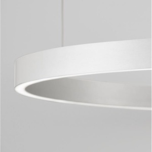 Lustra LED design circular cu iluminat sus si jos ELOWEN argintiu, diametru 98cm - Img 6