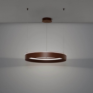 Lustra LED design circular OLIVIA maro inchis D-78cm - Img 5