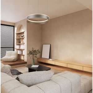Lustra LED design circular OLIVIA nickel D-60cm - Img 2