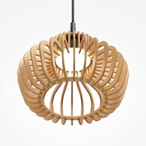 Lustra LED design japonez din lemn Namiki - Img 2