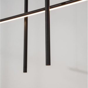 Lustra LED design liniar ELETTRA negru 195753 universul-luminii.ro