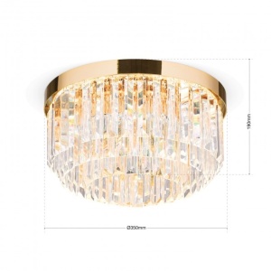 Lustra LED design LUX PRISM 35cm, 24K gold plated 94513 universul-luminii.ro