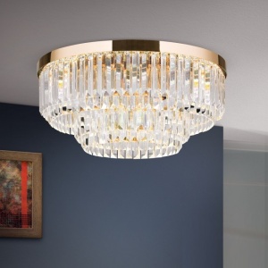 Lustra LED design LUX PRISM 55cm, 24K gold plated 191043 universul-luminii.ro