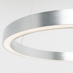Lustra LED design modern circular CARLO argintiu, diametru 40cm - Img 7
