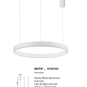 Lustra LED design modern circular MOTIF 40W NVL-9190740 - Img 3