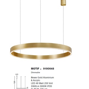 Lustra LED design modern circular MOTIF 48W NVL-9190648 - Img 3