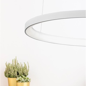 Lustra LED design modern circular PERTINO alba 60W NVL-9853685 75943 universul-luminii.ro