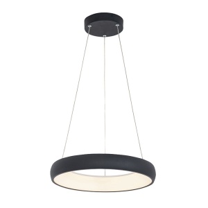 Lustra LED design modern circular Ring 40cm, negru