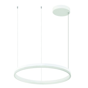 Lustra LED design modern circular ROTUNDA 60cm, alb - Img 1