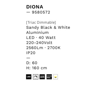 Lustra LED design modern DIONA 60cm, 2700K 158213 universul-luminii.ro