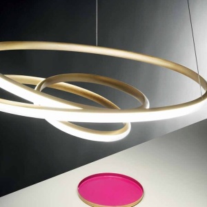 Lustra LED design modern Diva 85cm, auriu, alb sau titan 227173 universul-luminii.ro
