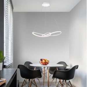 Lustra LED design modern Fusion, alb - Img 5