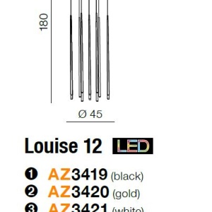 Lustra LED design modern minimalist 45cm Louise 12 white ZZ AZ3421 80043 universul-luminii.ro