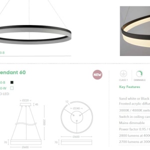 Lustra LED dimabila Ara 60cm 211293 universul-luminii.ro