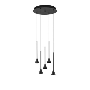 Lustra LED dimabila suspendata NET negru - Img 1