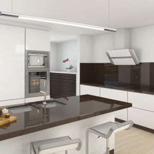 Lustra LED liniara, suspendata Organic 150cm, auriu P0360 MX 74213 universul-luminii.ro