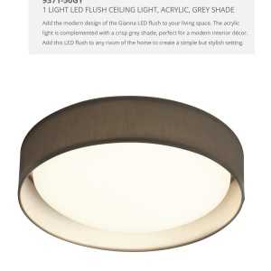 Lustra LED moderna 50cm Gianna gri 9371-50GY SRT 74203 universul-luminii.ro
