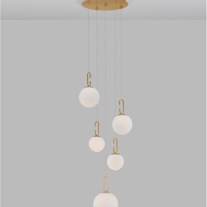 Lustra LED moderna cu 5 Pendule design elegant HOOK - Img 4