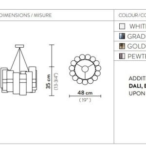 Lustra LED moderna design Art Deco realizata manual LA LOLLO M Gradiet 125013 universul-luminii.ro
