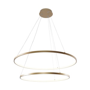 Lustra LED moderna design circular BRENO auriu 60/80cm - Img 1