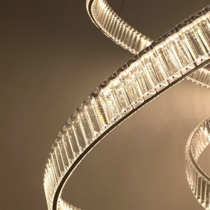 Lustra LED moderna design deosebit CHARMES 130 crom 137543 universul-luminii.ro