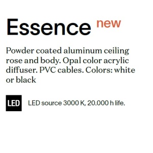 Lustra LED moderna design liniar ESSENCE SP 20W NERO 101033 universul-luminii.ro