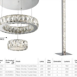 Lustra LED moderna suspendata Clover 2328CC SRT - Img 3