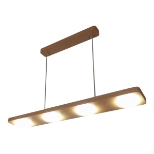 Lustra LED rustica fabricata manual din lemn OKIO 4L - Img 2