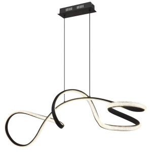 Lustra LED suspendata 4000K SWIRL negru
