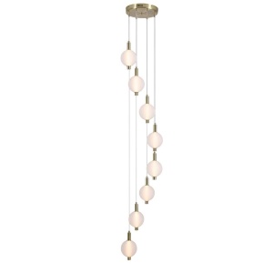 Lustra LED suspendata alama lucios sticla acid Luminique 8Lt