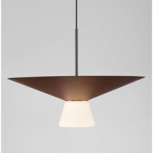 Lustra LED suspendata BARIS Rust Brown 38cm - Img 2