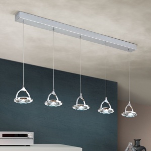 Lustra LED suspendata cu cristal K9 design lux MOON 5L 156273 universul-luminii.ro
