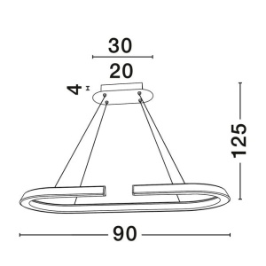 Lustra LED suspendata design circular ELMO 152633 universul-luminii.ro