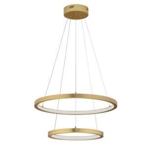 Lustra LED suspendata design circular EMPATIA D-60/40cm aurie