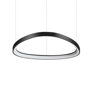 Lustra LED suspendata design circular GEMINI SP D061 ON-OFF NERO 4000K