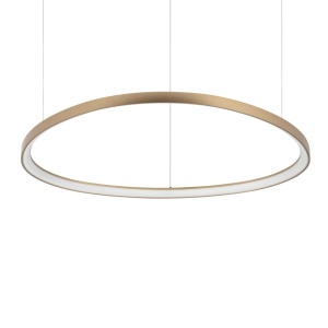 Lustra LED suspendata design circular GEMINI SP D105 ON-OFF OTTONE 4000K